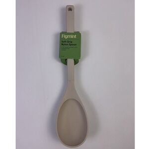 Figmint Soft Grip Nylon Spoon Taupe BPA Free‎ Heat Resistant Kitchen Utensil NEW